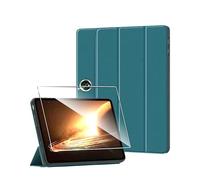 Rojeuinn Cover per Oneplus Pad Lite/OPPO Pad SE 11" 2025 custodie +1 Pezzi Vetro Temperato,Gomma Protezione Protettivo,Ultra Sottile Antiurto Anti-Graffio TPU Flessibile Case -Verde