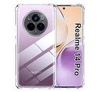 Rojeuinn cover per Realme 14 Pro 5G,Softshell in TPU ultrasottile e altamente trasparente, rinforzato ai quattro angoli, antiurto, anticaduta, anti-impronta, antivegetativo -Trasparente.