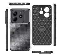 Rojeuinn cover per Xiaomi Redmi Note 14 4G,Materiale Silicone Liquido di Alta Qualità,Custodia per Telefono a Copertura Totale,Antiurto,AntiGraffio,Anti-Impronte- Nero