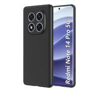Rojeuinn cover per Xiaomi Redmi Note 14 Pro 5G/ Poco x7 5G,Materiale Silicone Liquido di Alta Qualità,Custodia per Telefono a Copertura Totale,Antiurto,AntiGraffio,Anti-Impronte, Resistente- Nero