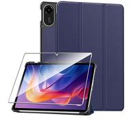 Rojeuinn Cover per Xiaomi Redmi Pad 2 11" 2025 custodie +1 Pezzi Vetro Temperato,Gomma Protezione Protettivo,Ultra Sottile Antiurto Anti-Graffio TPU Flessibile Case -Grandi occhi