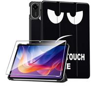 Rojeuinn Cover per Xiaomi Redmi Pad 2 11" 2025 custodie +1 Pezzi Vetro Temperato,Gomma Protezione Protettivo,Ultra Sottile Antiurto Anti-Graffio TPU Flessibile Case -Grigio