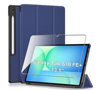 Rojeuinn Custodia Cover Compatibile con Samsung Galaxy Tab S10 FE +/ S10 FE Plus 13.1 Pollici 2025 SM-X620/SM-X626B con Vetro Temperato Ultra Sottile Ultra Sottile in Pelle PU Case