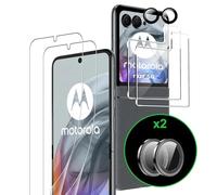 Rojeuinn Pellicola Protettiva per Motorola Moto Razr 50/50s, 2 Pezzi Proteggi Schermo Morbido + Vetro Temperato per Schermo Secondario + Proteggi Obiettivo Fotocamera, HD Senza Bolle