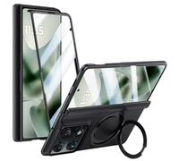 Rojeuinn per cover protettiva Motorola Razr Fold 5G,Custodia per PC di Alta Qualità con Cavalletto Girevole a 360° e Ventosa Magnetica, Antigoccia, Antiurto, Anti-Impronte - Nero