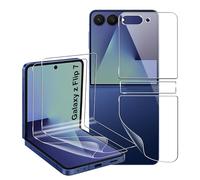 Rojeuinn per vetro temperato Samsung Galaxy Z Flip 7,2 Pezzi Pellicola Protettiva Morbida+confezione da 1 pellicola posteriore, anti-impronte, anti-graffio, copertura completa HD