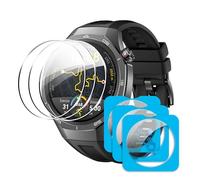 Rojeuinn Proteggi Schermo in Vetro Temperato in 3 Pezzi con Posizionamento per Huawei Watch GT 5 / GT 5 Pro 46mm 2024, Senza Bolle, Resistente ai Graffi.