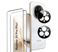 Rojeuinn Vetro Temperato per Realme 14 Pro Plus/14 Pro+ 5G Pellicola Protettiva,2 Pezzi Vetro Temperato + 2 Pezzi Fotocamera Posteriore,Anti-Scratch,Durezza 9H