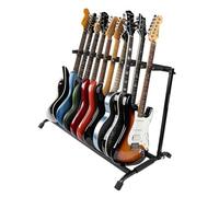 Rok-It RI-GTR-RACK10 - Supporto per chitarra multifunzione con design pieghevole, per un massimo di 10 chitarre elettriche o acustiche