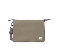 Roka Carnaby XL - Borsa a tracolla slim per donne e uomini, 3 scomparti, cerniera spessa, tracolla rimovibile e regolabile per telefono, portafoglio, chiavi, Tortora, s