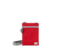 Roka Chelsea - Piccola borsa a tracolla per telefono da donna e uomo, con tasche multiple, cerniera spessa, tracolla regolabile per telefoni cellulari, portafogli, carte, Mirtillo rosso, XS