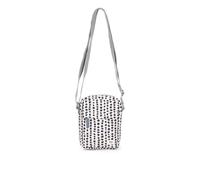 ROKA London Bond - Piccola borsa a tracolla per donne e uomini, con tasche multiple e tracolla regolabile per portafogli, carte e chiavi, motivo a pois lineari