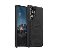 Rokform - Custodia per Galaxy S24 Ultra, serie Rugged, custodia magnetica con Twist Lock, testata contro le cadute, nero