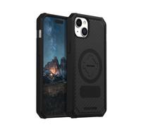 Rokform - Custodia per iPhone 15 Plus Rugged Series Magnetic Cover con chiusura a torsione RokLock e protezione anticaduta (Nero)
