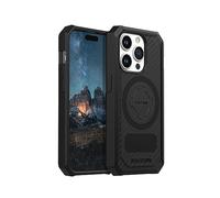 Rokform - Custodia per iPhone 15 Pro, serie robusta, magnetica, cover per iPhone 15 Pro con chiusura a torsione RokLock, armatura testata contro le cadute (nero)
