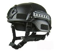 ROKFSCL Casco tattico leggero militare stile militare SWAT Combat per esterni Airsoft Paintball CS Game CQB Tiro sicurezza copricapo (nero)