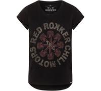 Rokker Anthony, maglietta donna XS female Nero/Grigio/Rosso