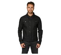 ROKKER Black Jacket Da Moto Modello 2023 Giacca Di Jeans uomo nero, taglia 2XL