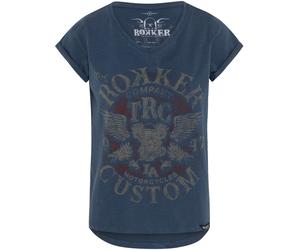 Rokker Custom T-shirt da donna, blu, Taglia M