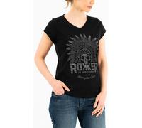 Rokker Indian Bonnet T-shirt da donna, nero, Taglia S