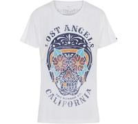Rokker Lost Angeles T-shirt da donna, bianco, taglia L per donne