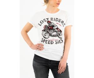 Rokker Lost Riders T-shirt da donna, bianco, taglia XS per donne