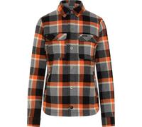 Rokker Memphis, camicia/giacca tessile donna XS female Arancione/Grigio/Nero