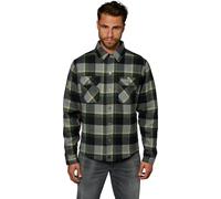 Rokker Memphis Green, camicia/giacca in tessuto M male Grigio/Nero/Verde Scuro
