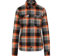 Rokker Memphis, camicia/giacca tessile donna XL male Arancione/Grigio/Nero