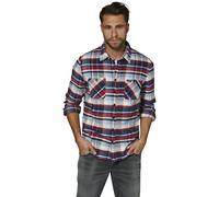 Rokker Orlando Camicia flanella, blu/bianco/rosso, Taglia XL