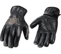 Rokker Tattoo Ape Guanti da moto, nero, Taglia L