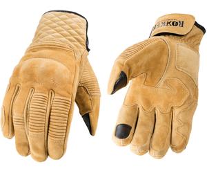 Rokker Tucson Rough Guanti da moto, beige, taglia 2XL per maschi