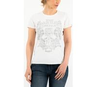 Rokker Wings Classic T-shirt da donna, bianco, taglia XS per donne