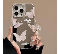 Rokmym Compatibile con iPhone 17 Pro Max Custodia con catena di perline, grazioso orso amore, motivo a cuori, in morbido TPU per donne e ragazze, antigraffio, fotocamera protettiva per iPhone 17 Pro