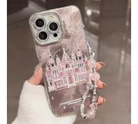 Rokmym Compatibile con iPhone 17 Pro Max Custodia con catena di perline, grazioso orso amore, motivo a cuori, in morbido TPU per donne e ragazze, antigraffio, fotocamera protettiva per iPhone 17 Pro