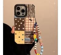 Rokmym Compatibile con iPhone 17 Pro Max Custodia con catena di perline, grazioso orso amore, motivo a cuori, in morbido TPU per donne e ragazze, antigraffio, fotocamera protettiva per iPhone 17 Pro