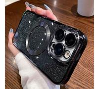 Rokmym Compatible avec Coque iPhone 12 Magnet Silicone Telephone Housse Glitter Etui avec Mag-Safe Femme Homme Flash Design Luxe TPU antichoc Protection Case pour iPhone 12