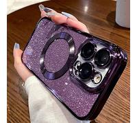Rokmym Compatible avec Coque iPhone 14 Magnet Silicone Telephone Housse Glitter Etui avec Mag-Safe Femme Homme Flash Design Luxe TPU antichoc Protection Case pour iPhone 14
