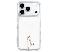 Rokmym Cover compatibile con iPhone 17,Cover trasparente in silicone TPU con motivo a cuore creativo per donne e ragazze alla moda morbida flessibile durevole per iPhone 17,Gattino