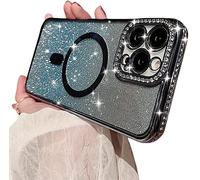 Rokmym Cover per iPhone 12 Pro Max - Custodia sfumata glitterata con magnete iPhone 12 Pro Max con Mag-Safe Donna Uomo Flash Design Lusso TPU Antiurto Case per iPhone 12 Pro Max