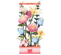 ROKR Modellino 3D per Adulti - Puzzle di Fiori con Luce e Motore, Fiori Artificiali da Assemblare, Decorazione Creativa, Regalo Donna, Festa della Mamma, San Valentino, Natale - AF01D