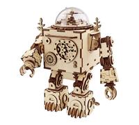 Rokr Orpheus Steampunk 3D Taglio Laser Puzzle di Legno Meccanico Musica
