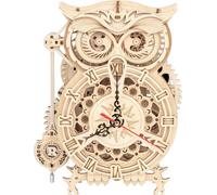Puzzle 3D in legno Robotime Rokr Orologio da tavolo con timer Gufo 161 pezzi