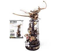 ROKR Puzzle 3D Modello di Assemblaggio Meccanico Ornitottero retrò, CGL02 | Modellismo da Costruire Adulti Plastica Metallo, Città Industriale dei Regali Artigianali Fai da Te, Ornithopter