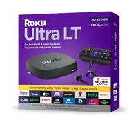 Roku Lettore streaming Ultra LT (2023) HD/4K/HDR Dolby Vision Quad-Core con cavo HDMI, cuffie, telecomando vocale con ascolto privato, Ethernet