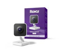 Roku Telecamera di sicurezza per interni 2024, per la sicurezza domestica, con cavo e monitor per animali domestici, con visione notturna a colori HD 1080p, funziona con Alexa e Google, rilevamento di