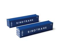 Rokuhan Z Gauge A101-6 SINOTRANS 40f Marine Container 2 pezzi scala 1/220 blu
