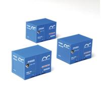 Rokuhan Z Gauge A103-4 CHUO EXPRESS U19A contenitore 3 pezzi blu scala 1/220