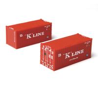 Rokuhan Z Gauge A108-2 KAWASAKI KISEN 20f Marine container 2 pezzi scala 1/220