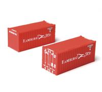 Rokuhan Z Gauge A108-5 HAMBURG SUD 20f Marine Container 2 pezzi scala 1/220